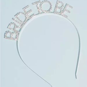 David’s Bridal bride to be crystal headband